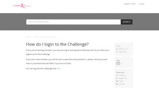 How do I login to the Challenge? - The Healthy Mummy
