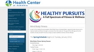 Healthy Pursuits - MSU Denver