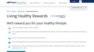 Living Healthy Rewards - Dean Health Plan