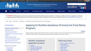 Applying for Nutrition Assistance (Formerly the Food Stamp Program ...