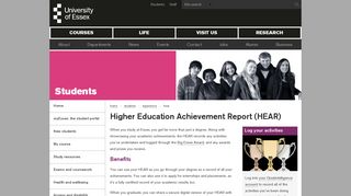 Higher Education Achievement Report (HEAR) - Students - University ...