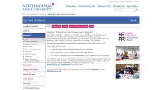 Higher Education Achievement Report - Current students - Nottingham ...