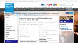 Additional achievements - Higher Education ... - Kingston University