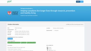 Online Canvasser for Heart and Stroke Foundation - Do Some Good