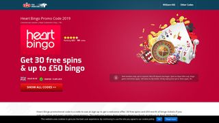 Heart Bingo Promo Code 2019: Get 30 Free Spins and £50 bingo tickets