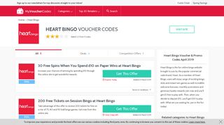 Heart Bingo Voucher Codes & Discount Codes - MyVoucherCodes™