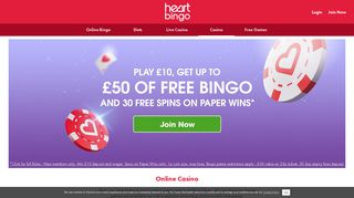 Online Casino – Play £10, Get 30 Free Spins | Heart Bingo
