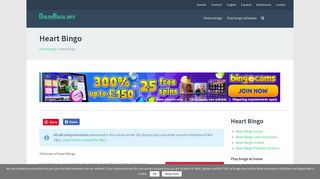 Heart Bingo, the place to be for bingo lovers - Online bingo
