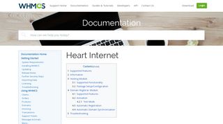 Heart Internet - WHMCS Documentation