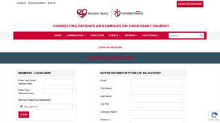 Login or Register - Connections in a Heartbeat - Mended Hearts