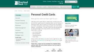 Personal Credit Cards | Point-Earning Rewards | Heartland Bank
