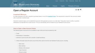 Heartland Funds Account Resources Mutual Funds | Heartland Advisors