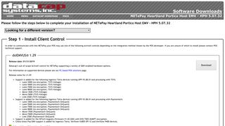 Datacap Systems | NETePay Heartland Portico Host EMV - HPH 5.07.32