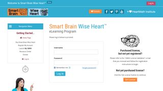 Log In | SBWH - Smart Brain Wise Heart