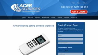 Air Conditioning Setting Symbols Explained | Acer Services