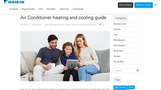 Air Conditioner heating and cooling guide | Daikin