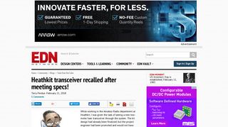 Heathkit transceiver recalled after meeting specs! | EDN