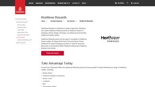 Heathrow Rewards | Our Partners | Emirates Skywards | Emirates