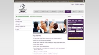 Tickets FAQs | Questions about our Tickets | Heathrow Express