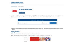 HEB Job Application - Apply Online