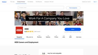 HEB Careers and Employment | Indeed.com