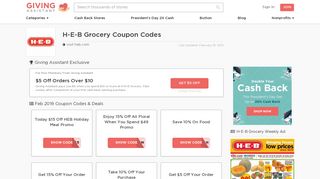 50% Off H-E-B Grocery Coupons & Promo Codes Jan. 2019