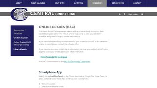 HEB ISD: Online Grades (HAC) & Smartphone App