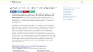 What Is the HEB Partner Schedule? | Reference.com