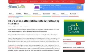 HEC's online attestation system frustrating students - Technology Times