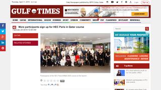 More participants sign up for HEC Paris in Qatar course - Gulf Times