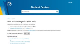 How do I view my HECS-HELP debt? - Student Central