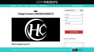 Hedge Connect: Get 5 free HEDGECONNECT tokens... Or even more!