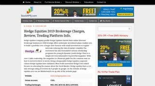 Hedge Equities Brokerage Charges | Reviews |Trading platform