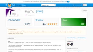 Review of HeedYou : Scam or legit ? - NetBusinessRating