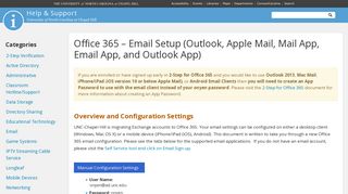 Office 365 – Email Setup (Outlook, Apple Mail, Mail App, Email App ...