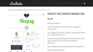 HEEPSY INFLUENCER MARKETING - eSocMedia Marketplace