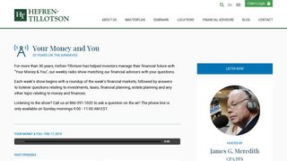 Financial Planning and Financial Market Update ... - Hefren-Tillotson