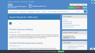 Staff email | Search Results | University Hospitals Birmingham NHS ...