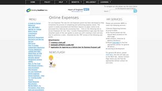Online Expenses | Heart of England Foundation Trust HR Portal
