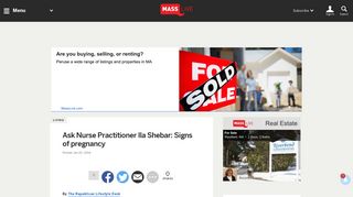 Ask Nurse Practitioner Ila Shebar: Signs of pregnancy | masslive.com