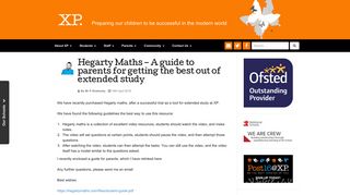 Hegarty Maths – A guide to parents for getting the best out of extended ...