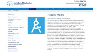 North Oxfordshire Academy > Students > Hegarty Maths