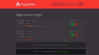 hegre-art.com passwords - BugMeNot