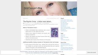 The Psychic Circle – a little more detail… | Heidi Sawyer's Blog