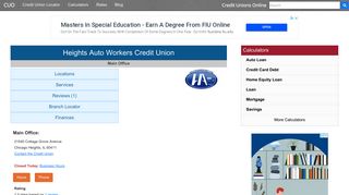 Heights Auto Workers Credit Union - Chicago Heights, IL