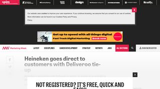 Heineken goes direct to customers with Deliveroo ... - Marketing Week