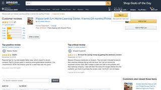 Customer reviews: Piazza (with iLrn Heinle Learning Center, 4 terms ...