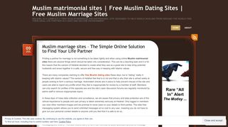 Muslim matrimonial sites - WordPress.com