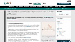 New Website Launched to Help Single Muslims Find a Partner for ...