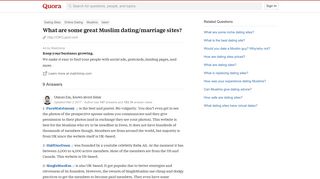 What are some great Muslim dating/marriage sites? - Quora